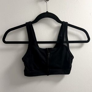 Black aerie sports bra (zips in front)
